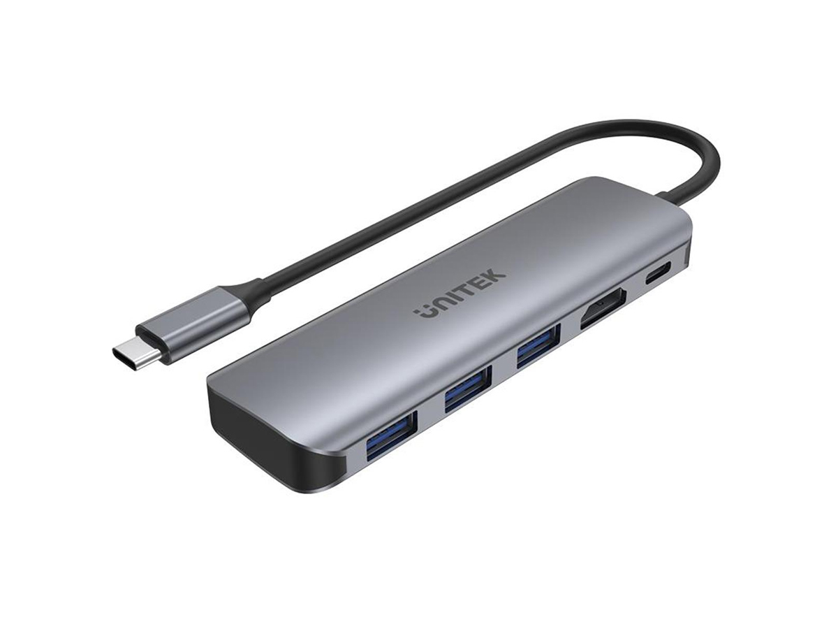 Unitek HUB USB-C - 3x USB 3.1, HDMI, PD 100W